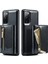 Samsung Galaxy S20 Fe 4G/5G/S20 Fe 2022/S20 Lite 2'si 1 Arada Pu Deri Kaplamalı Pc+Tpu Geri Kickstand Tasarım Manyetik Çıkarılabilir Fermuar Cüzdan Telefon Kapak Black (Yurt Dışından) 1