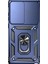 Samsung Galaxy S23 Ultra Için Geri Kılıf, Slayt Kamera Koruyucu Tasarım Anti-Drop Pc+Tpu Koruyucu Telefon Kapağı Metal Ring Kickstand-Mavi (Yurt Dışından) 2