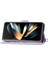 Samsung Galaxy Z Fold4 5g Baskılı Çiçekler Cilt Touch Pu Deri Kapak Cüzdan Stand Omuz Kayış Işığı Mor ile Katlanır Telefon Kılıfı (Yurt Dışından) 2