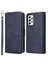 Samsung Galaxy A23 4G/A23 5g (Global VERSIYON)/M23 5G/F23 5g Ince Pu Deri Cüzdan Telefon Kılıfı 9 Kart Yuvaları Fermuarı Cep Stand Flip Cover-Blue (Yurt Dışından) 1