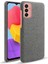 Samsung Galaxy M13 Için 4g Cep Telefon Kılıfı Kabuk Şok Sert Renk Sert Pc+Kumaş Telefon Kapak-Grey (Yurt Dışından) 1
