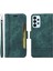 Samsung Galaxy A23 Için 4G/F23 5G/M23 5G/M13 4G/A23 5g (Global Versiyon) Basılı Dikiş Hattı Deri Kılıf Stand Cüzdan Telefon Kapağı Strap-Green (Yurt Dışından) 1
