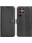 Samsung Galaxy S23 Için Ultra Cep Telefon Kılıfı Litchi Doku Pu Pu Deri Tam Koruma Flip Stand Cüzdan Telefon Kapak Black (Yurt Dışından) 1