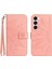 Samsung Galaxy S23 Için Ayçiçeği Baskılı Telefon Kapağı, HT04 Cilt Touch Cüzdan El Strap-Işık Pembe ile Stand Stand Stand Stand (Yurt Dışından) 1