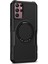 Samsung Galaxy S22 Ultra 5g Kamera Lens Çerçeve Tasarım Telefon Kapağı Sabit Pc+Yumuşak Tpu Anti-Drop Kılıfı Manyetik Kablosuz Şarj Black (Yurt Dışından) 1