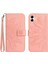 Samsung Galaxy A04 4g (164.4 x 76.3 x 9.1 Mm) HT04 Düşme Koruması Cilt Touch Pu Deri Telefon Kılıfı Baskılı Ayçiçeği Stand Cüzdan Kapağı El Strap-Işık Pembe (Yurt Dışından) 1