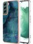 Samsung Galaxy S23+ Elektraplatma Çerçevesi Tpu Kapak 2.0mm Imd Mermer Desen Cep Telefonu Kılıf Yeşil (Yurt Dışından) 1