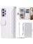 Samsung Galaxy F23 Için 5G/M23 5G/M13 4G/A23 5g (Global Versiyon)/4g, Rhombus Doku Zipper Poc Pu Deri Telefon Kılıf Anti-Fall Stand Cüzdan Kabuk-Beyaz (Yurt Dışından) 1