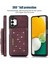 Samsung Galaxy A04 4g (164.4 x 76.3 x 9.1 MM)/A04S 4g (164.7 x 76.7 x 9.1 Mm) Rfıd Engelleme Şok Geçirmez Kasa Pu Deri Tpu Telefon Kapağı Kirap-Kırmızı ile (Yurt Dışından) 2