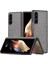 Samsung Galaxy Z Fold4 Için 5g Deniz Kum Dokulu Telefon Kılıfı Koşu Önleme Pu Deri Kaplamalı Sert Pc Katlanır Kapak-Grey (Yurt Dışından) 1