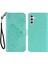 Samsung Galaxy A14 Için 5g Destekleme Stand Cüzdan Deri Telefon Vaka Kapağı Baskalı Baykuş Çiçek Desen Kabuğu Strap-Chyan ile (Yurt Dışından) 1