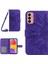Samsung Galaxy M13 4g Için Manyetik Toka Telefon Kılıfı, HT04 Cilt Dostu Baskılı Ayçiçeği Pu Deri Cüzdan Stand Koruyucu Kapak Omuz Askısı-Dark Mor (Yurt Dışından) 1