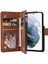Samsung Galaxy S23 Için Çoklu Kart Yuvası Pu Deri Stand Kılıfı Fermuar Cep Anti-Çizgiye Dönem Telefon Cüzdan Kapak Kılıfı (Yurt Dışından) 2