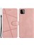 Samsung Galaxy A22 5g (Ab Versiyonu) Çılgın At Dokusu Pu Deri Kılıf Baskılı Çizgiler Cüzdan Stand Tam Koruma Flip Telefon Kapağı Strap-Rose Altın (Yurt Dışından) 1