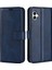 Samsung Galaxy A04 4g (164.4 x 76.3 x 9.1 Mm) Dokulu Pu Deri Etkisi Dayanıklı Telefon Kapağı Stand Standı Cüzdan Kare Manyetik Toka Kılıf Mavisi (Yurt Dışından) 1