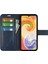 Samsung Galaxy A04 4g (164.4 x 76.3 x 9.1 Mm) Dokulu Pu Deri Etkisi Dayanıklı Telefon Kapağı Stand Standı Cüzdan Kare Manyetik Toka Kılıf Mavisi (Yurt Dışından) 2