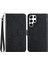 Samsung Galaxy S23 Ultra Için Cilt Touch Pu Deri Telefon Kılıfı, HT03 Baskılı Kelebek Çiçekleri Manyetik Cüzdan Stand Şok Geçirmez Flip Telefon Kapağı Strap-Black (Yurt Dışından) 1