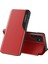 Samsung Galaxy S23 Ultra Koruyucu Kılıf Anti-Fall View Pencere Folio Flip Cover Stand-Red ile Pu Deri Telefon Kılıfı (Yurt Dışından) 1
