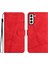 Samsung Galaxy S21+ 5g Cilt Touch Duygu Çizgileri Dekor Vintage Pu Deri Flip Kapak Çizgiye Karşı Çizgiye Döküm Anti-Drop Telefon Stand Cüzdan Koroz (Yurt Dışından) 1