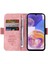 Samsung Galaxy A23 4G/F23 5G/M23 5G/M13 4G/A23 5g (Global Versiyon) Baskılı Dikiş Hattı Deri Kılıf Stand Cüzdan Telefon Kapağı Strap-Pink ile (Yurt Dışından) 2