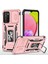 Samsung Galaxy A03S (164.2 x 75.9 x 9.1mm) Zırh Serisi Damla Geçirmez Hibrit Sert Pc Yumuşak Tpu Şok Geçirmez Kasa Yüzük Araba Montajı Arka Kabuklu Kamera Kapak Gülü Altın (Yurt Dışından) 1