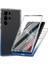 Samsung Galaxy S23 Için Ultra 3'ü Gradyan Pc+Tpu Telefon Koruyucu Kapak Pet Ekranı Koruyucu-Mavi ile Önlem Anti-Çizelge Kılıfı (Yurt Dışından) 1