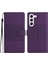 Samsung Galaxy S23 Için Cilt Dokunmatik Duygu Telefon Kapağı Retro Baskılı Pu Deri Deri Cep Telefon Kılıf Stand Strap-Murple ile (Yurt Dışından) 1