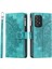 Samsung Galaxy A23 4g/5g (Global VERSIYON)/M13 4G/F23 5G/M23 5g Pu Deri Telefon Kabuğu, Mandala Çiçek Baskılı Kapak Standı Çoklu Kart Yuvası Fermuar Cep Cüzdanı Case Yeşili (Yurt Dışından) 1