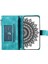 Samsung Galaxy A23 4g/5g (Global VERSIYON)/M13 4G/F23 5G/M23 5g Pu Deri Telefon Kabuğu, Mandala Çiçek Baskılı Kapak Standı Çoklu Kart Yuvası Fermuar Cep Cüzdanı Case Yeşili (Yurt Dışından) 2