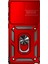 Samsung Galaxy S23 Ultra Için Geri Kılıf, Slayt Kamera Koruyucu Tasarım Anti-Drop Pc+Tpu Koruyucu Telefon Kapağı Metal Ring Kickstand-Red ile (Yurt Dışından) 2
