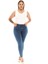 Kadın Yüksek Bel Skinny Fit Jeans Büyük Beden Kot Pantolonc597 1