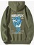 Kadın Niruisos Arka Baskılı Haki Oversize Kapüşonlu Sweatshirt 1