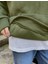 Unisex Haki Better Here Go Baskılı Oversize Üc Ip Hoodie 5