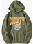 Kadın County Baskılı Haki Oversize Kapüşonlu Sweatshirt 1