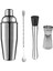 Çelik Kokteyl Kaşığı Shaker ve Bar Tokmağı Kokteyl Bardağı Seti CIN589 1