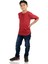 Kısa Kol Şile Bezi Zımbalı Erkek Çocuk T-Shirt Bordo 1