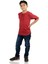 Kısa Kol Şile Bezi Zımbalı Erkek Çocuk T-Shirt Bordo 4