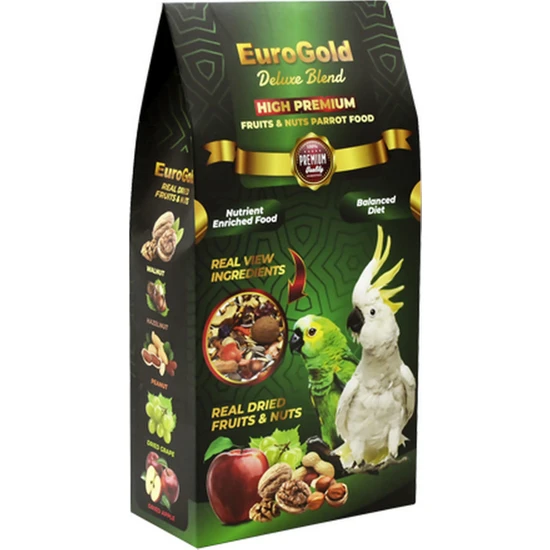 Eurogold  Papağan Fruits-Nuts 650 gr x 2 Adet