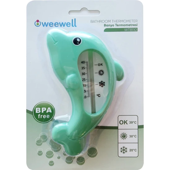 Weewell WTB110 Banyo Termometresi Yeşil