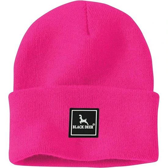 Black Deer Kışlık Bere Şapka Düz Logolu Yumuşak Triko Basic Akrilik Beanie