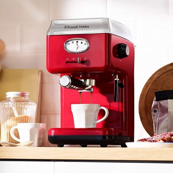 Russell Hobbs Retro Kırmızı Espresso Kahve Makinesi Fiyatı