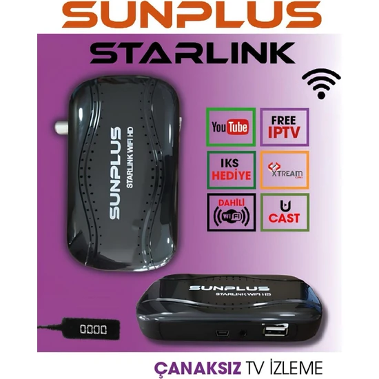 Sun Plus SunPlus Starlink WI-FI HD Uydu Alıcısı