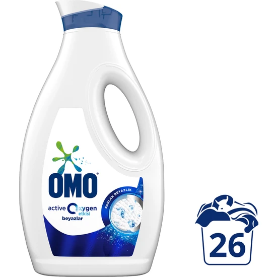 Omo Active Oxygen Etkisi Sıvı Çamaşır Deterjanı Beyazlar İçin 1690 ml
