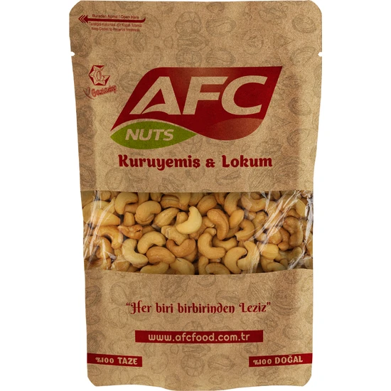 Afcnuts Kaju Kavrulmuş %100 Taze İri Boy 500 gr