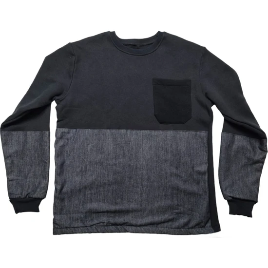 B&S Uniforma Kaynakçı Sweatshirt, Önü ve Kolları Ons-Kot Takviyeli, Sıfır Yaka, Uzun Kol