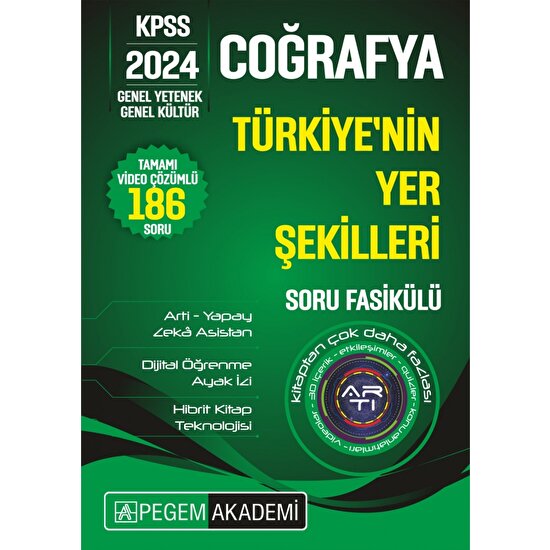 Pegem Akademi KPSS Coğrafya - Türkiye'nin Yer Şekilleri Soru Fasikülü