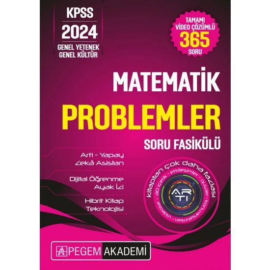 Pegem Akademi Yayıncılık Kpss Matematik - Problemler Soru Fasikülü