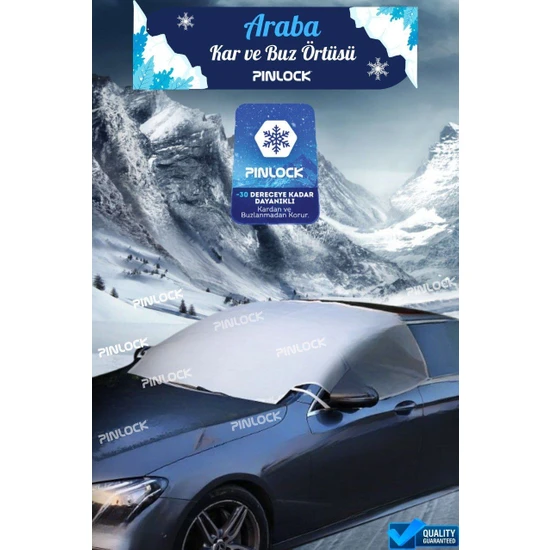 Buzlanma Önleyici Araba Cam Üstü Kar Örtüsü Araba Brandası Su Geçirmez Ön ve Yan Cam Koruma
