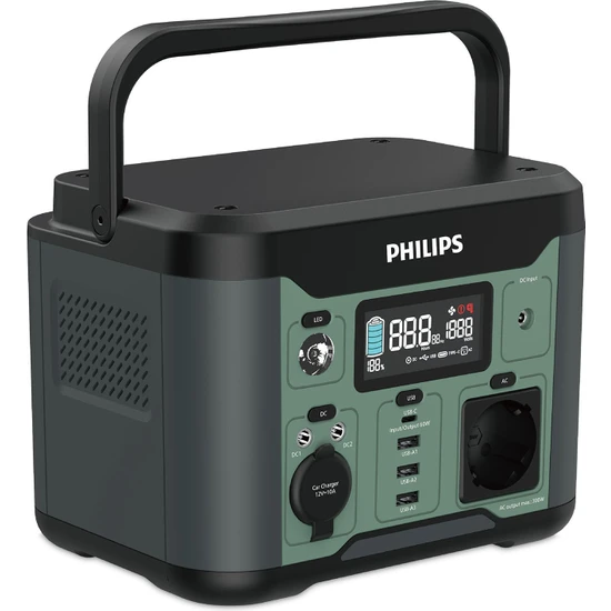 Philips DLP8091CB Siyah Ac Dc Çıkışlı Taşınabilir Güç Kaynağı 300W