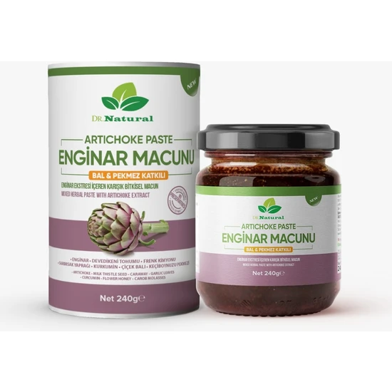 Dr. Natural Enginar Macunu Pekmez ve Bal Katkılı Bitkisel Karışımlı Macun 240 gr